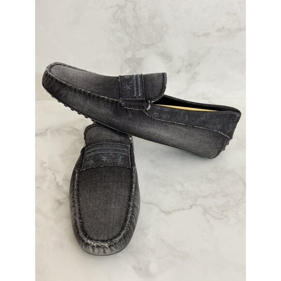 Tod’s New Gommini Gray Denim Driving Shoes Loafers Size 10.5 US / 9.5 UK